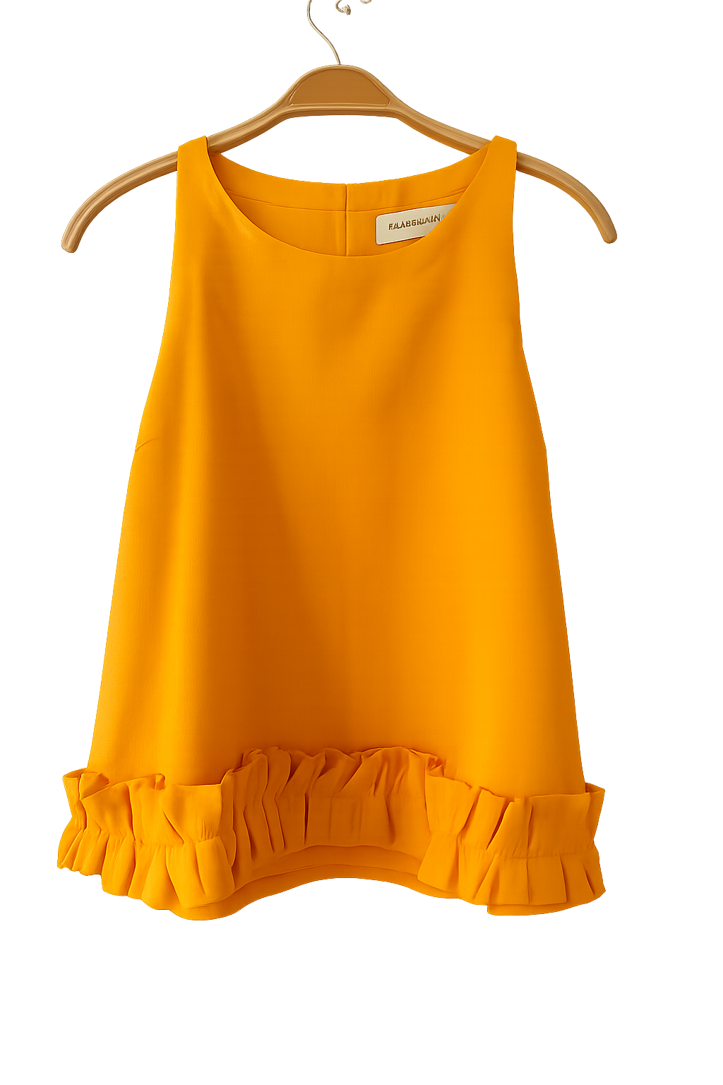the Milan top in tangerine linen