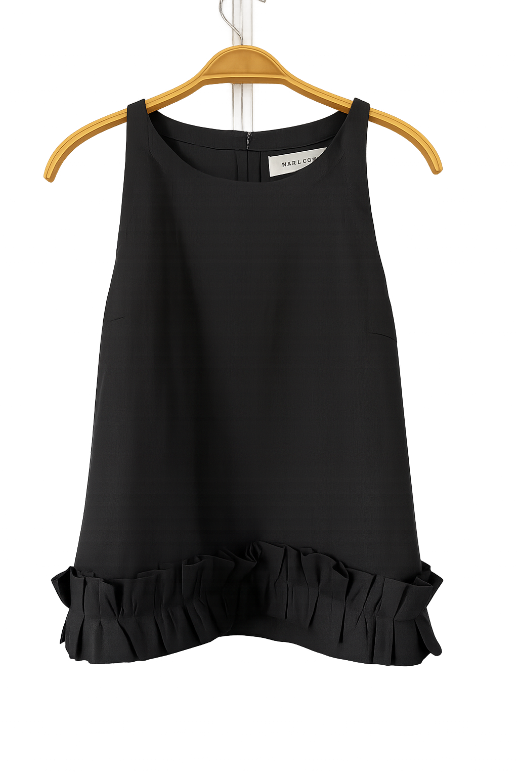 the Milan top in black linen