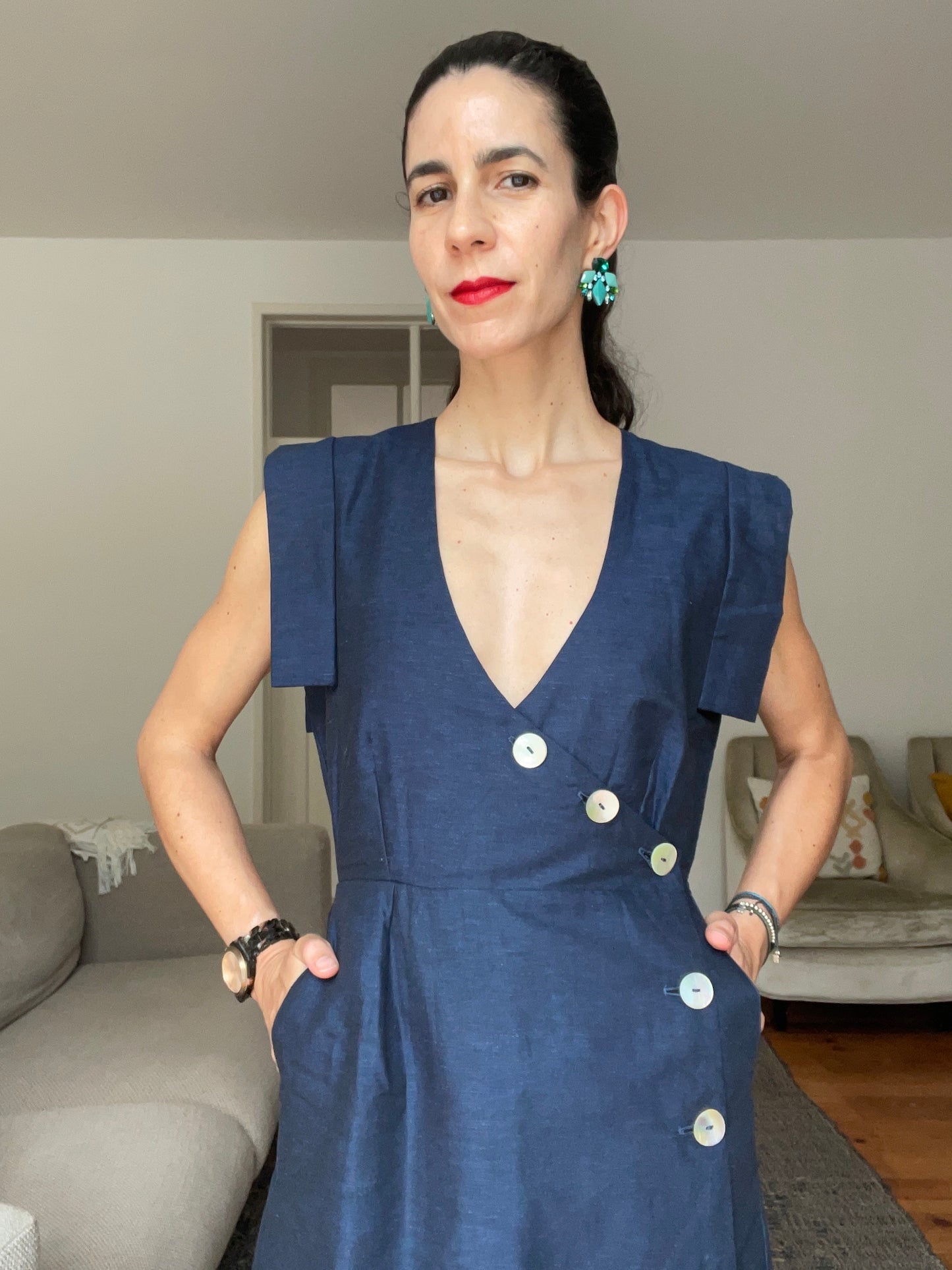 o Vestido Travel Azul Marinho