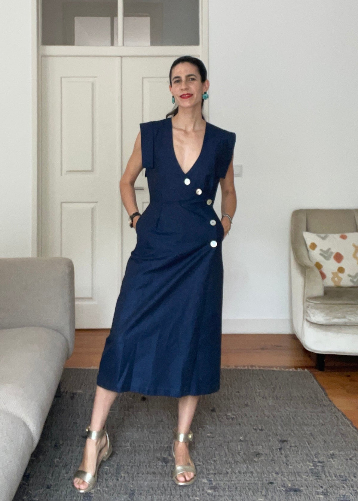 o Vestido Travel Azul Marinho