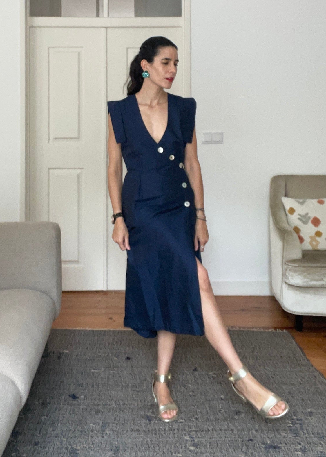 o Vestido Travel Azul Marinho