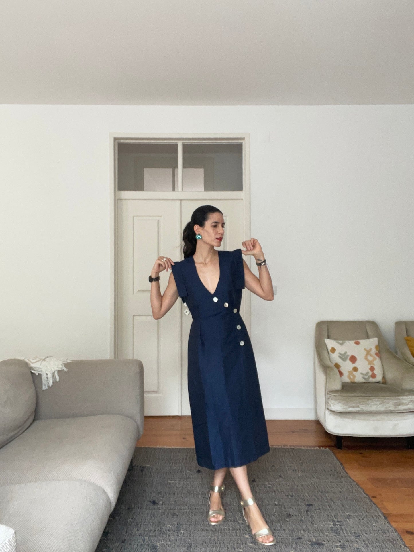 o Vestido Travel Azul Marinho