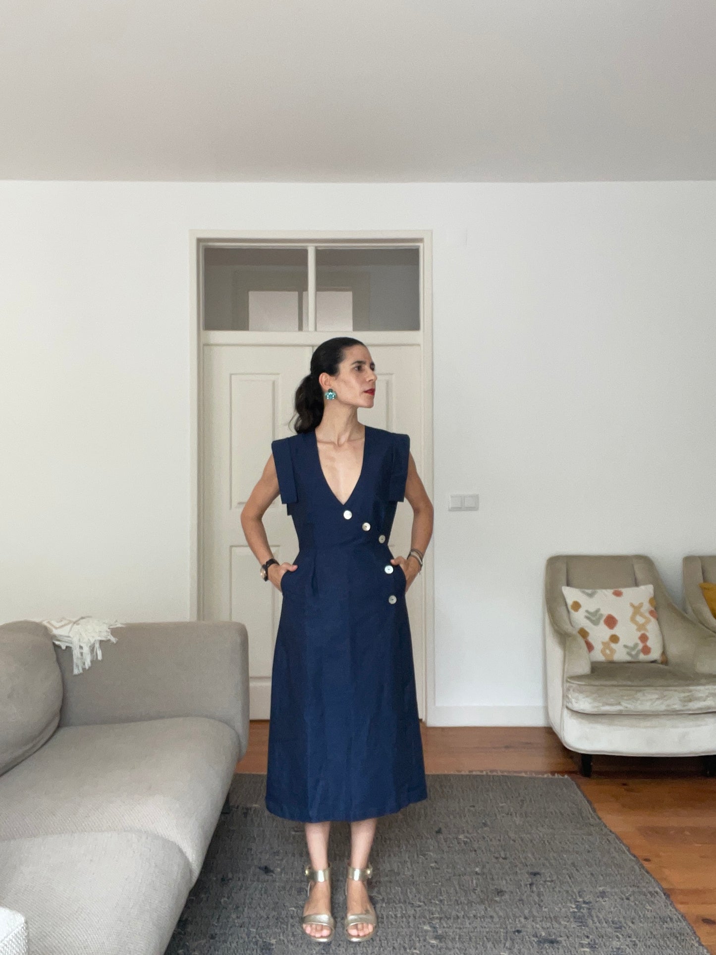 o Vestido Travel Azul Marinho