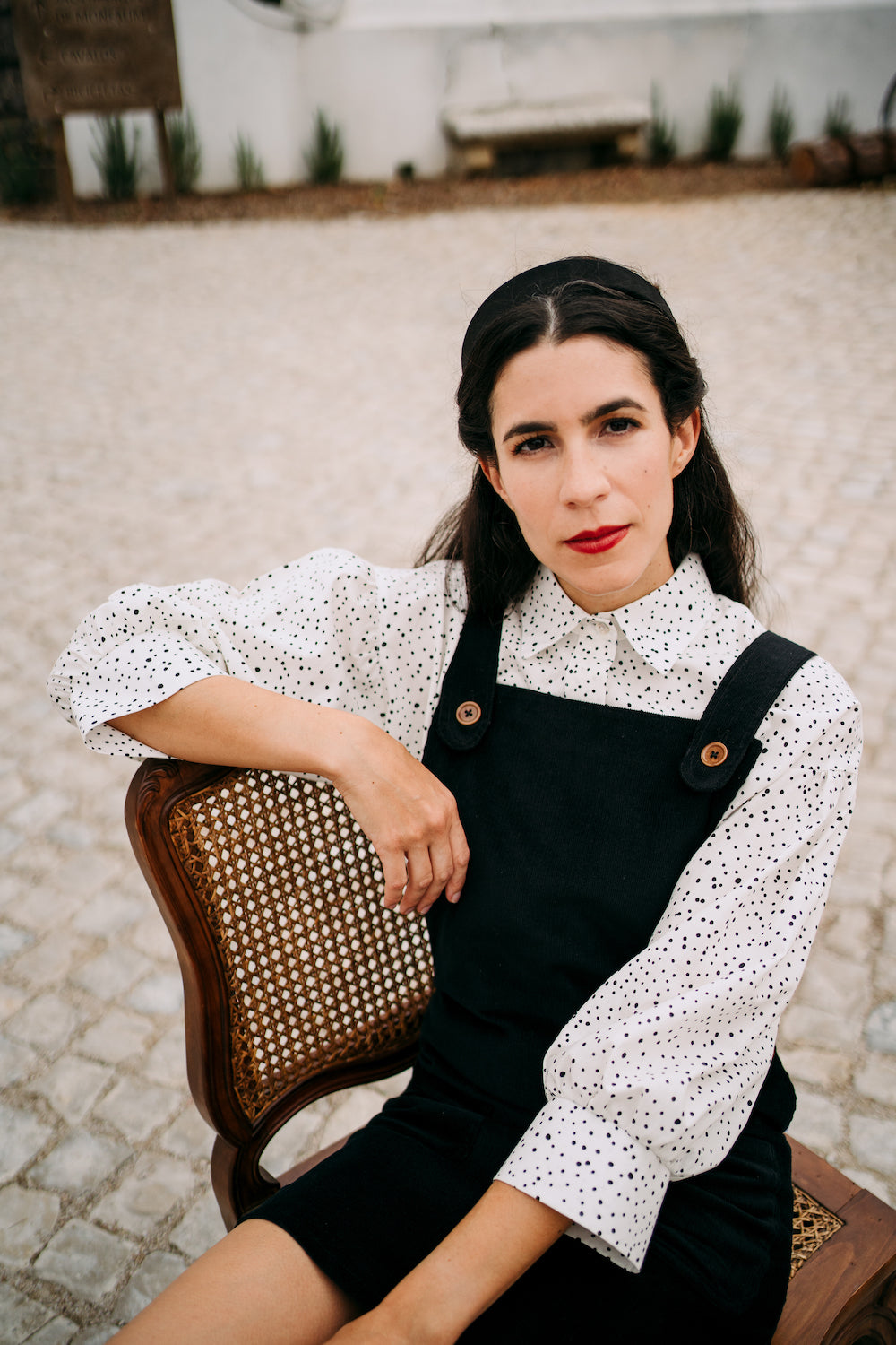 the Salt shirt with black dots