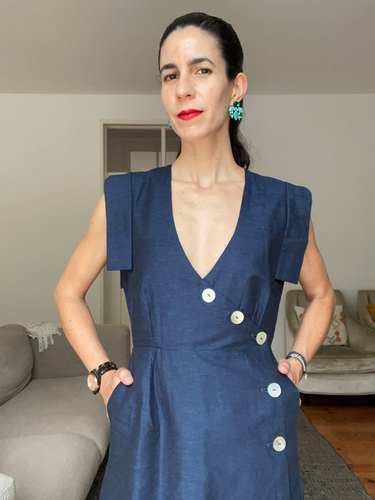 the Travel Dress Navy
