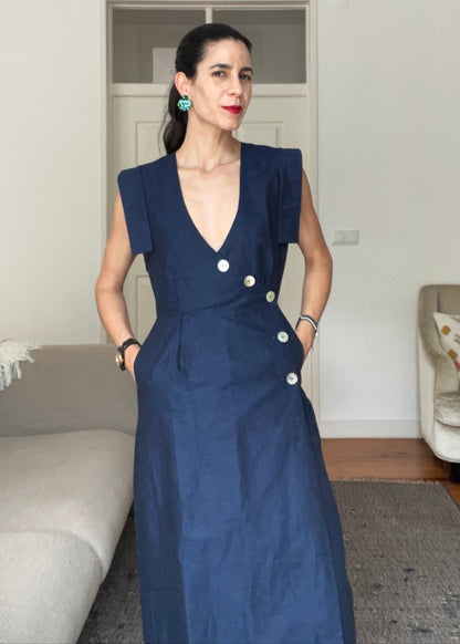 the Travel Dress Navy