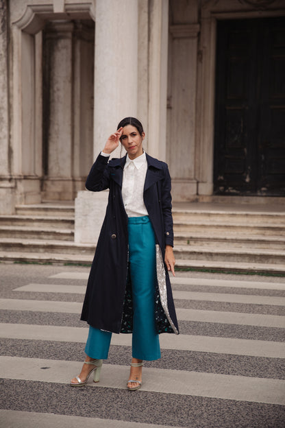 a gabardine Copenhagen em azul marinho