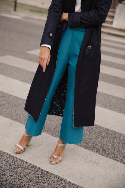 a gabardine Copenhagen em azul marinho