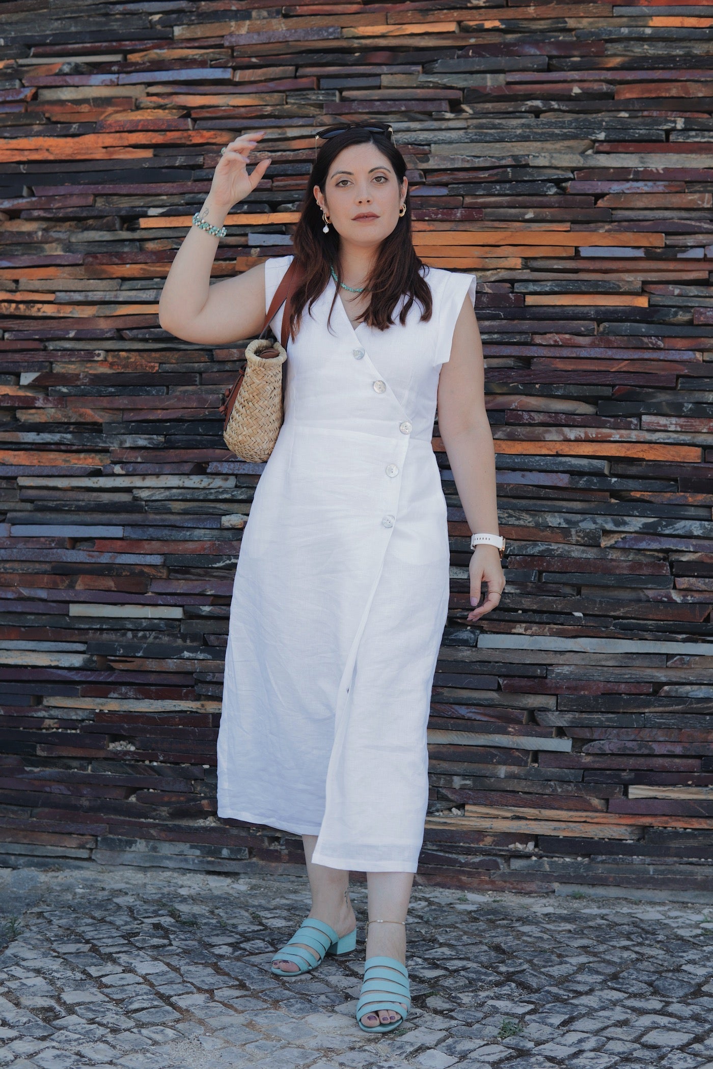o vestido Travel em branco