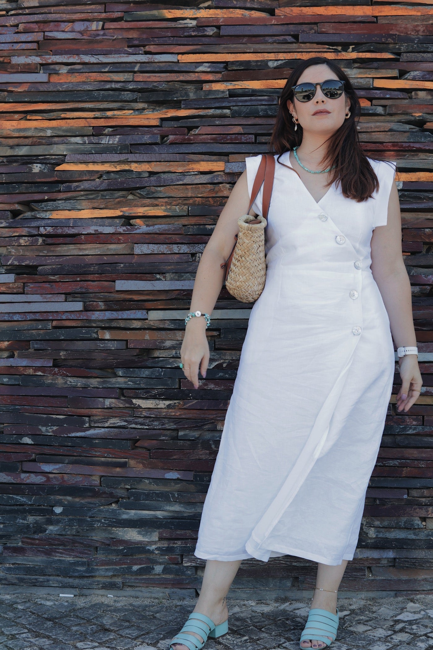 o vestido Travel em branco